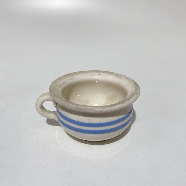 MUG, Vintage Blue White Stripe (ex small)